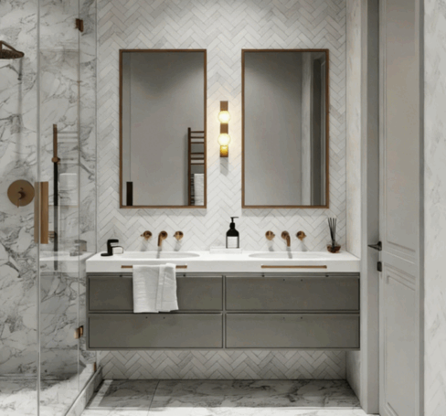 2021最新卫生间设计｜100款案例参考(图3)