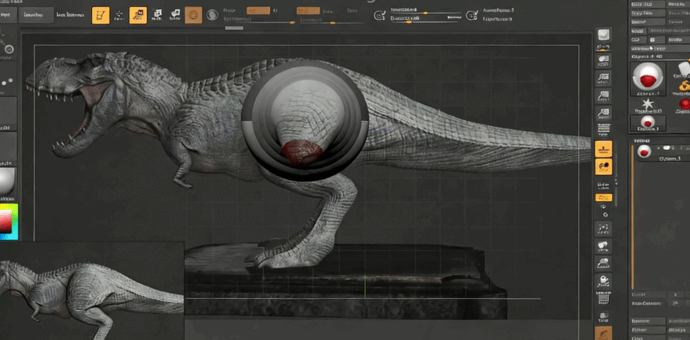 Zbrush恐龙模型雕刻视频教程 (图3)