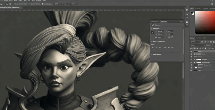 ZBrush超精细女精灵战士数字雕刻完整流程视频教程(图4)
