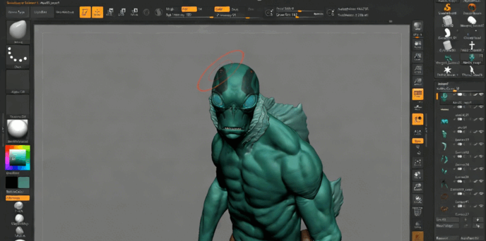  ZBrush地狱男爵角色数字雕刻完整实例制作视频教程(图4)