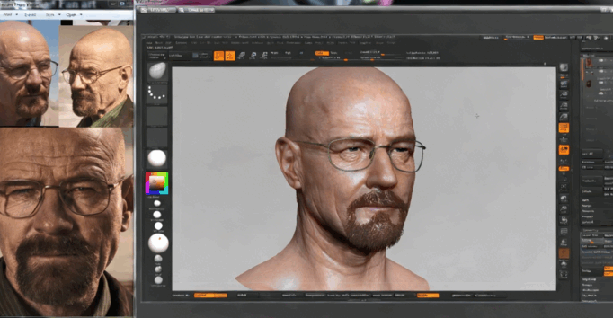 ZBrush超高清精细人头3D完整制作流程视频教程(图4)