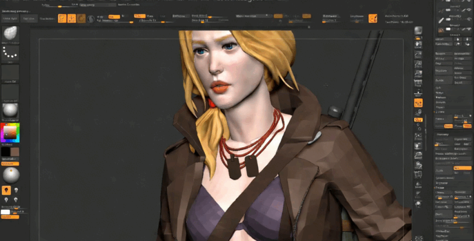  ZBrush战斗女孩与狗超完整制作流程视频教程 (图2)