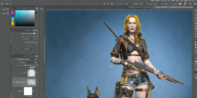  ZBrush战斗女孩与狗超完整制作流程视频教程 (图5)