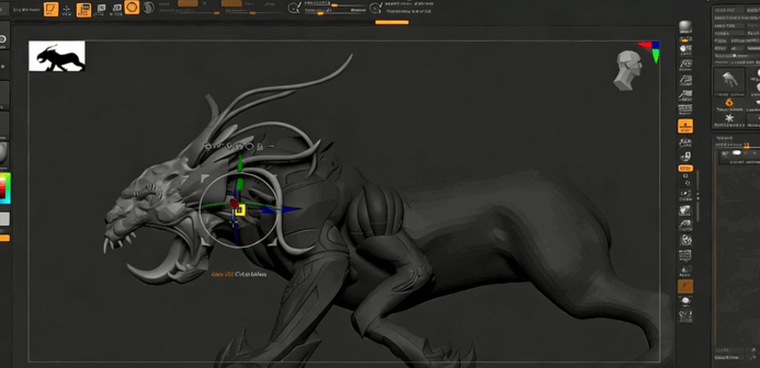  ZBrush机械怪兽生物硬表面雕刻实例训练视频教程 (图2)