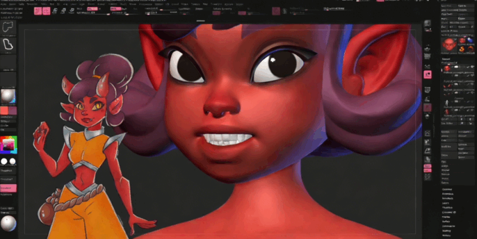 ZBrush女性游戏角色大师级完整制作流程视频教程(图3)