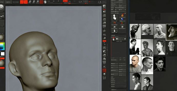 ZBrush男性头像半身骨骼数字雕刻训练视频教程(图4)