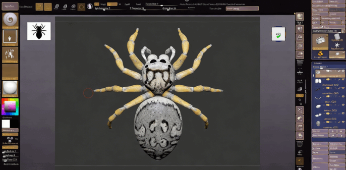 超逼真蜘蛛生物解构建模渲染技术训练视频教程(图5)
