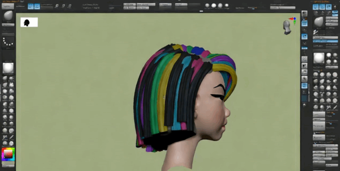 ZBrush个性女性游戏角色完整实例制作视频教程 (图4)