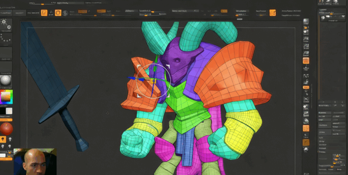 Zbrush制作Q版骑士雕刻工作流程视频教程 (图4)