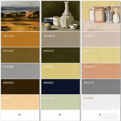 甄选莫兰迪色卡与国风传统色板合集(图2)