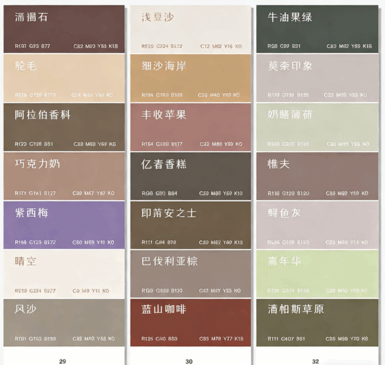 甄选莫兰迪色卡与国风传统色板合集(图5)