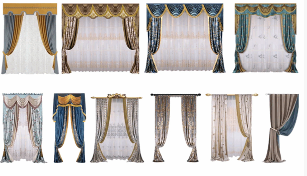精选窗帘免抠图软装素材(图1)