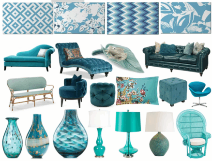 松石色系列家具灯饰布艺饰品等软装素材(图1)