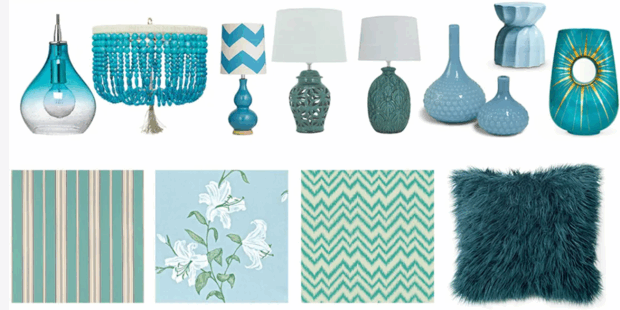 松石色系列家具灯饰布艺饰品等软装素材(图4)