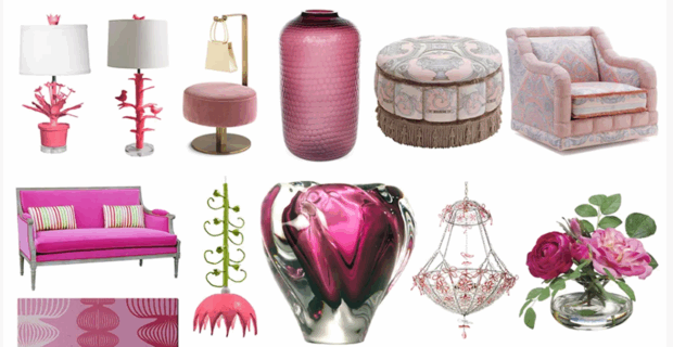 粉色系列家具灯饰布艺饰品等软装素材(图3)