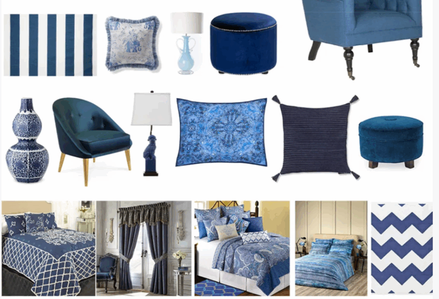 蓝色系列家具灯饰布艺饰品等软装素材(图4)