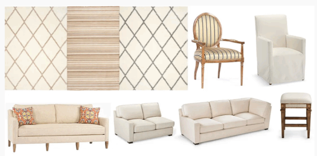 米色系列家具灯饰布艺饰品等软装素材(图1)