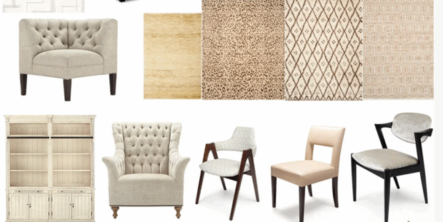 米色系列家具灯饰布艺饰品等软装素材(图5)