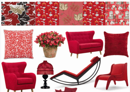 红色系列家具灯饰布艺饰品等软装素材(图3)