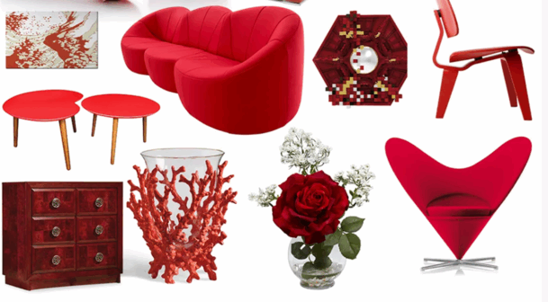 红色系列家具灯饰布艺饰品等软装素材(图4)