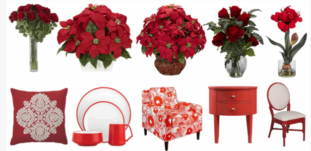 红色系列家具灯饰布艺饰品等软装素材(图1)