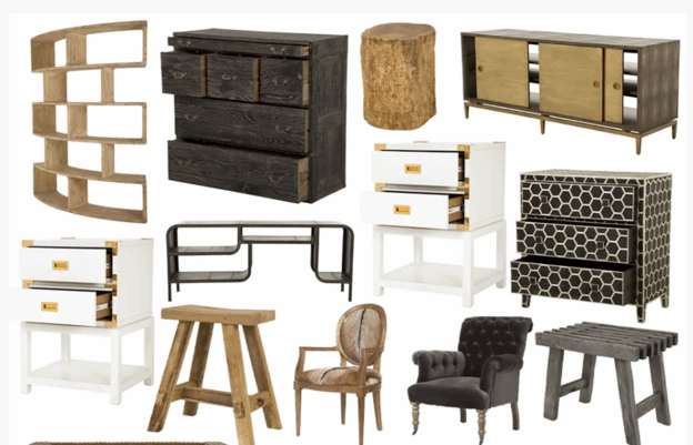  美式家具灯饰饰品抱枕挂饰PSD-PNG免抠图软装素材(图1)