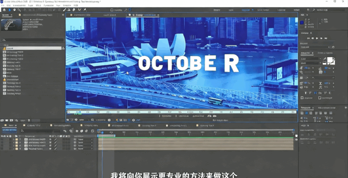 AE初学者创建文本动画技术工作流程视频教程(图5)