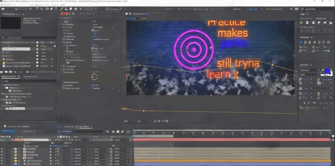 AE创建霓虹灯效果动画工作流程视频教程(图4)