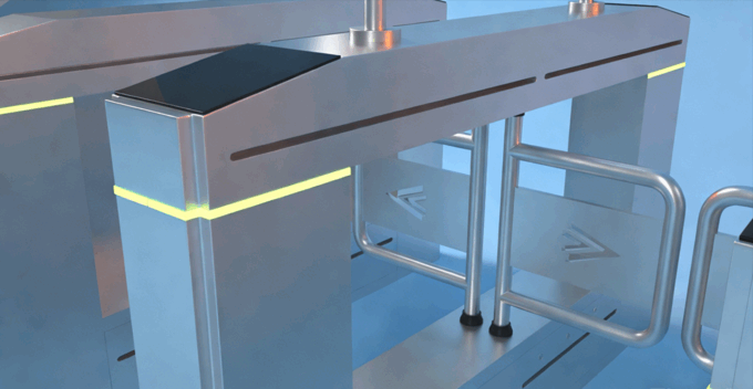 人行道闸 安检刷卡 (图1)