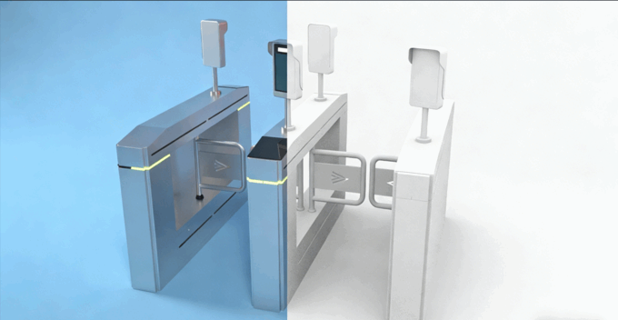 人行道闸 安检刷卡 (图3)