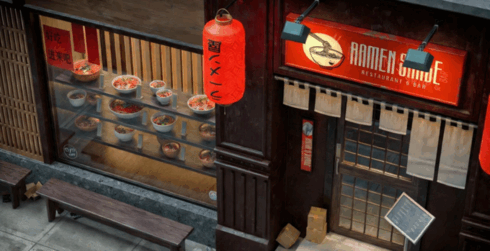 大量C4D城市餐厅银行商铺杂货店剧院博物馆建筑模型合集包(图1)