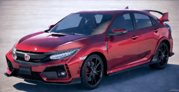 C4D本田红标思域性能车汽车模型 Honda Civic Type R 2018(图1)