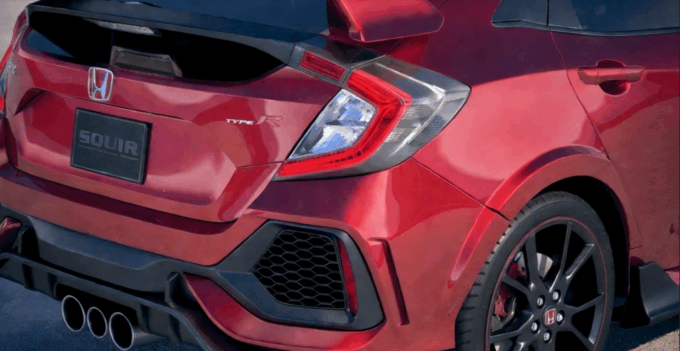 C4D本田红标思域性能车汽车模型 Honda Civic Type R 2018(图3)