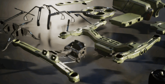 高精度C4D科幻无人机飞行器模型合集(图5)