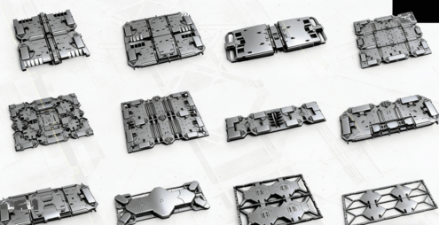 [家具模型] 70组科幻机械墙壁硬表面3D模型合集(图4)