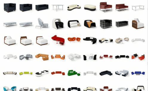 [家具模型] 102组高品质沙发桌子椅子家具相关3D模型合集 Evermotion Archmodels第92季(图5)