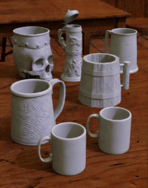 [家具模型] 结实酒杯茶杯独特造型3D模型合集(图2)