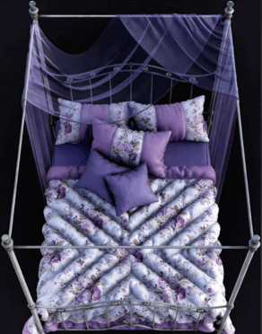 [家具模型] 复古豪华天蓬床3D模型合集(图1)