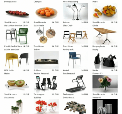 [家具模型] DESIGNCONNECTED出品1000组家居生活相关高质量3D模型(图1)