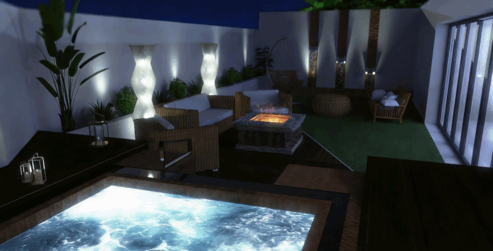 [家具模型] 浪漫优雅环境中放松舒适按摩浴缸3D模型合集(图4)