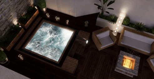 [家具模型] 浪漫优雅环境中放松舒适按摩浴缸3D模型合集(图5)