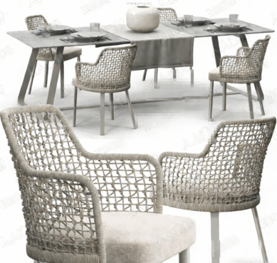 [家具模型] 高品质透气织物材质椅子座椅套件3D模型(图1)