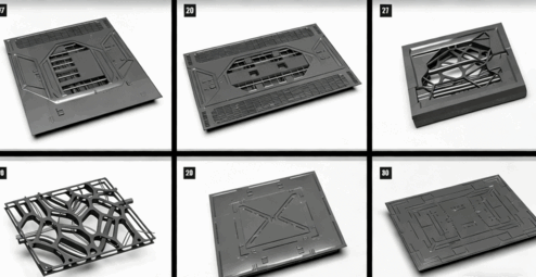 [家具模型] 50组高质量科幻金属质感地板地面3D模型合集(图3)
