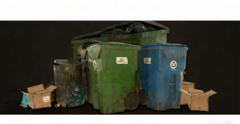 [家具模型] 城市垃圾桶垃圾箱垃圾袋3D模型与PBR纹理(图4)