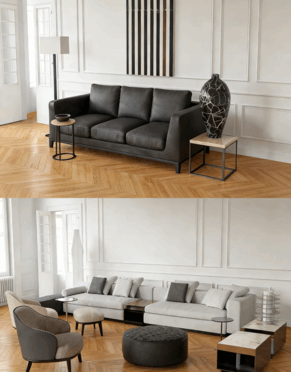 [家具模型] 20组高品质沙发家居3D模型合集 Evermotion Archmodels第197季(图4)