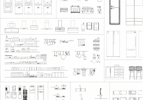 2026年最新厨具CAD图库CAD烤箱CAD电饭煲CAD冰箱CAD微波炉(图4)