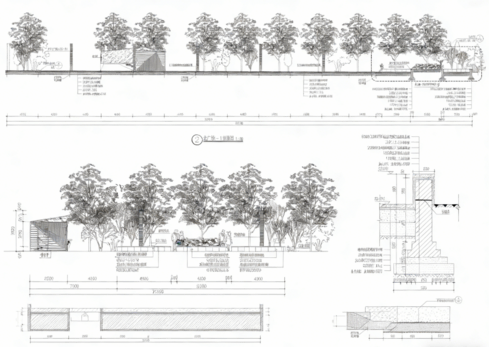  12套道路横断面CAD道路横截面CAD道路剖面图CAD道路断面图CAD城市道路标准绿化断面图(图3)