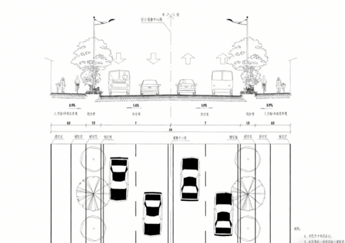  12套道路横断面CAD道路横截面CAD道路剖面图CAD道路断面图CAD城市道路标准绿化断面图(图5)