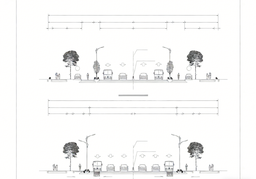  12套道路横断面CAD道路横截面CAD道路剖面图CAD道路断面图CAD城市道路标准绿化断面图(图4)
