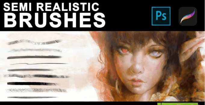 Joi Rudin画师角色数字绘画自定义PS笔刷合集 附教程(图1)